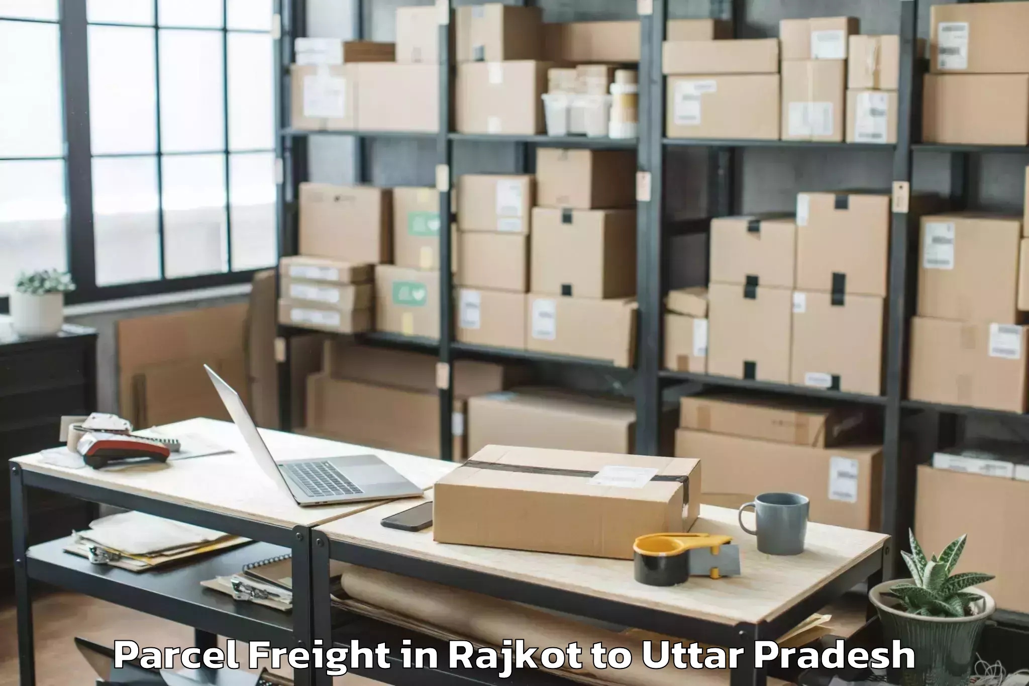 Reliable Rajkot to Gardens Galleria Mall Noida Parcel Freight